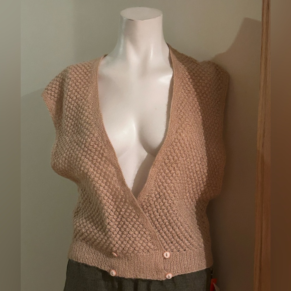 Women's Tan Sweater Vest